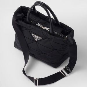 Padded Re-Nylon tote bag